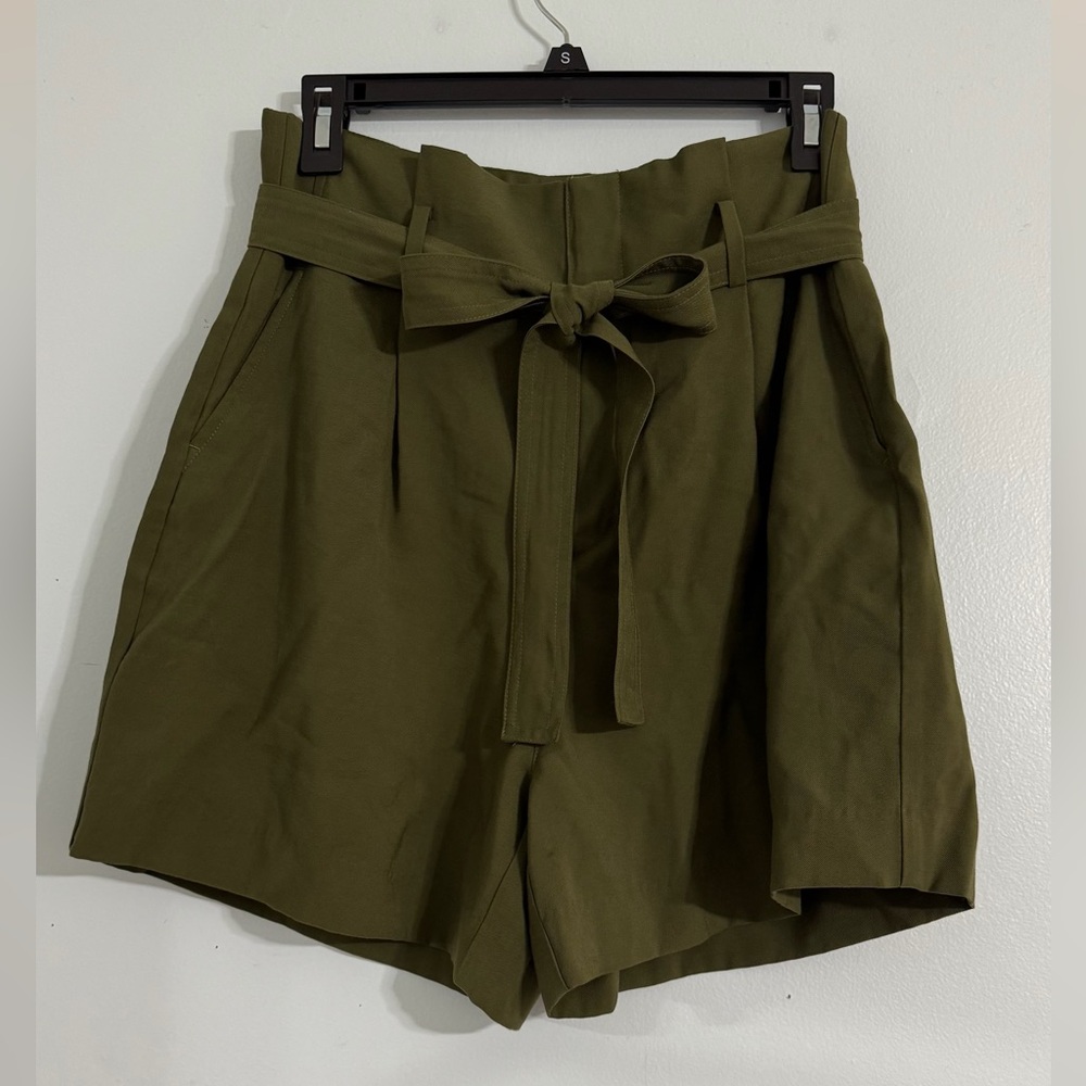 a new day High Waist Green Tie-Front Shorts